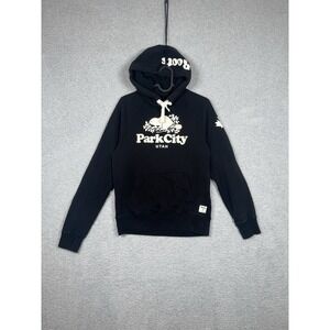 Roots Canada Pullover‎ Hoodie Sweatshirt XS/TP Black Beaver "Park City Utah"
